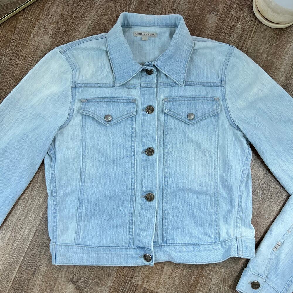 Citizens of Humanity Borderline Light Wash Denim Jacket Jean Jacket - Picture 2 of 8